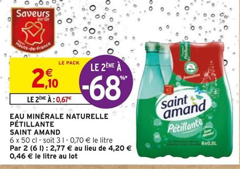 Promo Saint Amand Eau Min Rale Naturelle P Tillante Chez Intermarch