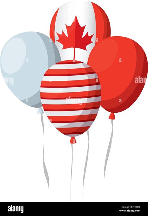 balloons helium with canadian flag Stock Vector Image & Art - Alamy