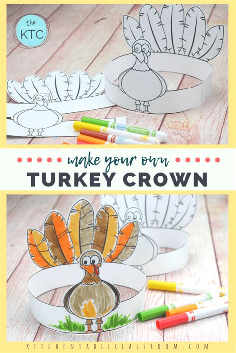 Make Your Own Turkey Headband A Printable Thanksgiving Craft Artofit