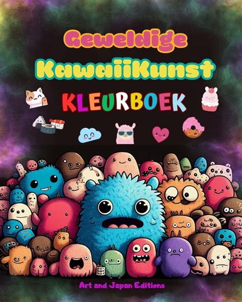 Geweldige Kawaiikunst Kleurboek Schattige En Leuke Kawaii Ontwerpen