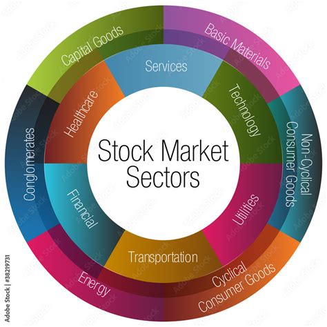 Stock Market Sectors Chart Stock Vector | Adobe Stock