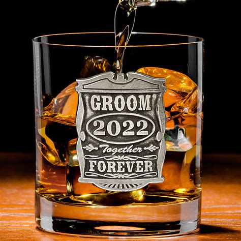 Personalised Pewter Groom Whisky Glass Engravers Guild