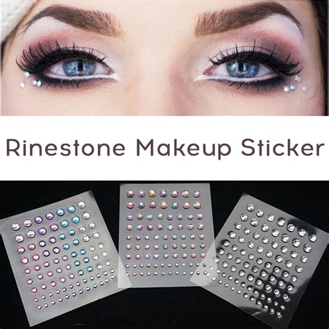 Aliexpress Buy Jewel Eyes Makeup Crystal Eyes Sticker Tattoo