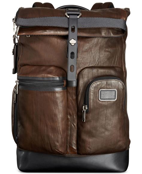 Tumi Black Leather Backpack Mens | semashow.com