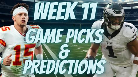 Nfl Week 11 Predictions And Picks Espn Pickem Week 11 Week11picks