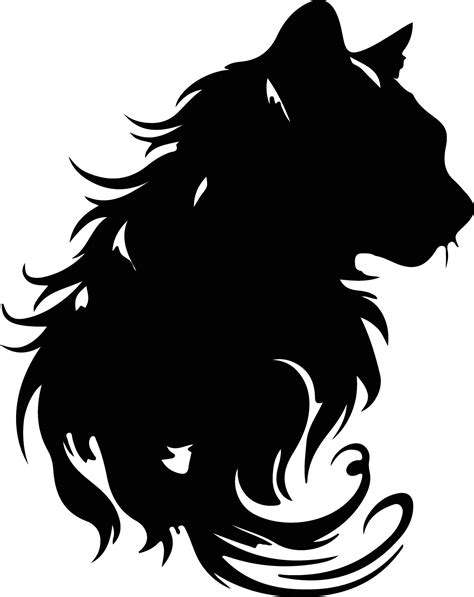 Oriental Longhair Cat Silhouette Portrait 39056242 Vector Art At Vecteezy