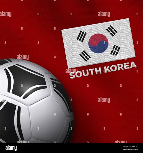 Football (soccer) ball and national team jersey of South Korea Stock ...