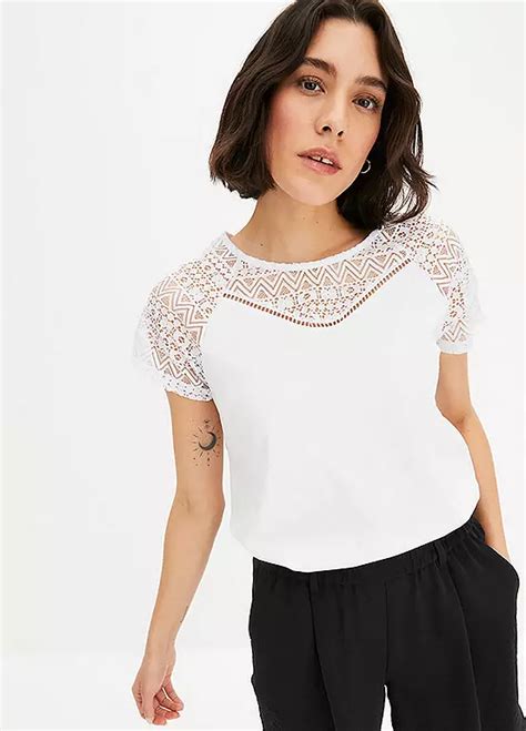 Lace Yoke Top By Bonprix Look Again