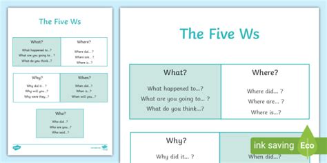 Free 5 W Worksheet Download Free 5 W Worksheet Png Images Free Worksheets On Clipart Library