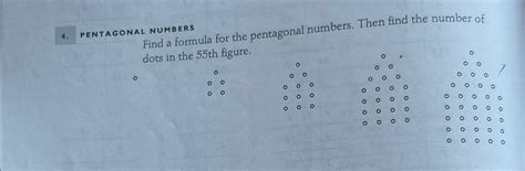 Solved PENTAGONAL NUMBERSFind a formula for the pentagonal | Chegg.com