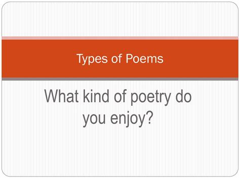 Ppt Types Of Poems Powerpoint Presentation Free Download Id2047408