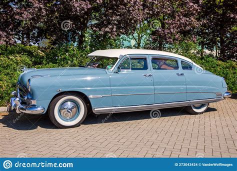 1951 Hudson Commodore 6 Classic Car On The Parking Lot Rosmalen The