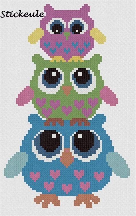 Stickeule | Owl cross stitch, Cross stitch, Cross stitch patterns
