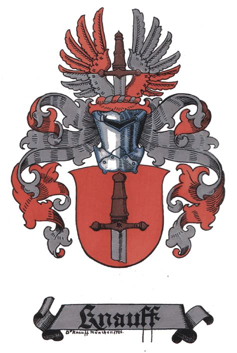 (Knauf or Knouff) Knauff, Teutonic knights from the Black Forest in ...