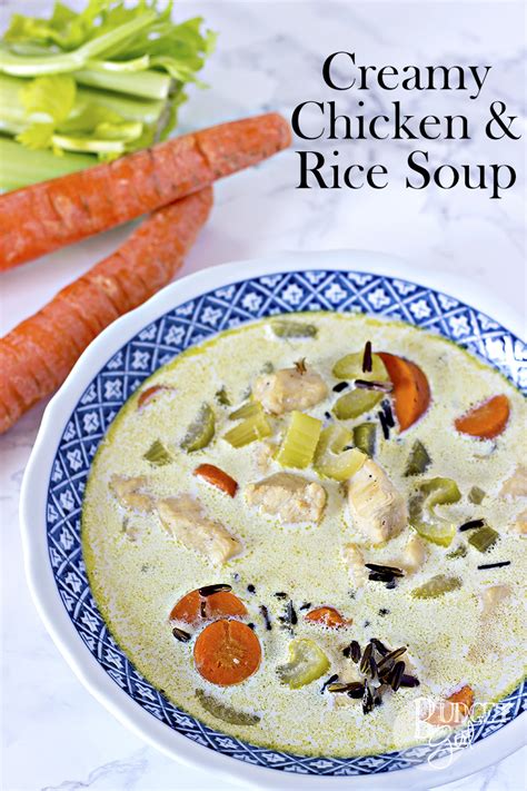 Creamy Chicken and Rice Soup - Tastefully Eclectic