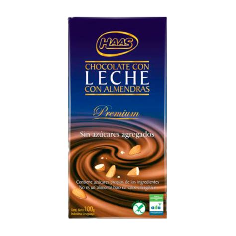 Tableta De Chocolate Con Leche Haas Sin Azucar 100gr