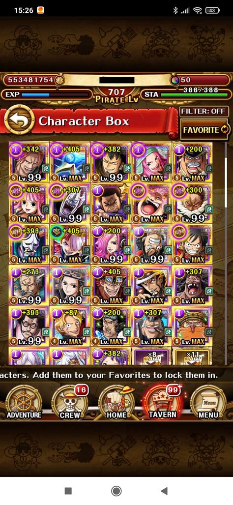 Sold Optc Account One Piece Treasure Cruise Every Top Tier Legend