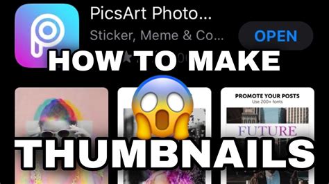 How To Make Thumbnails With Picsartupdated Youtube