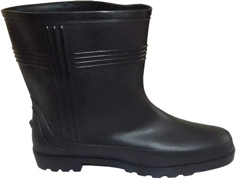 Hillson Hitter Black Industrial Safety Gumboots Mens Black Long Pvc