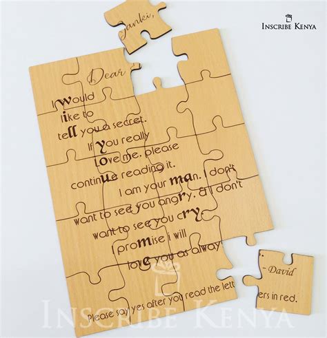 Personalized Wooden Puzzle – Inscribed Gifts Kenya