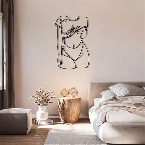 Naked Woman Wall Art Minimalist Woman Wall Decor Body Positivity Art Woman Body Wall Art