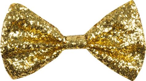 Vlinderstrik Glitter Goud Bol