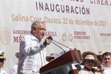 AMLO encabeza inauguración del primer tramo del Tren Interoceánico