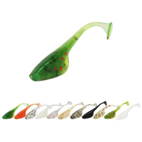 Soft Tailed 20pcs 40mm Plastic Fishing Lure Swimbait T Tail Soft Baits