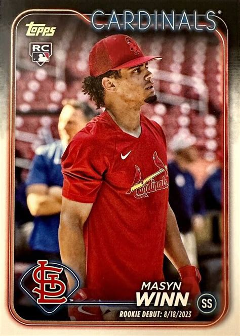 Masyn Winn 2024 Topps Update US272 Rookie Debut Golden Mirror Image