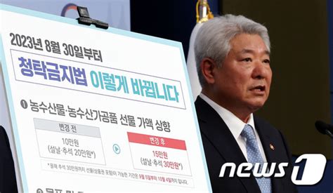 청탁금지법 이렇게 바뀝니다 뉴스1