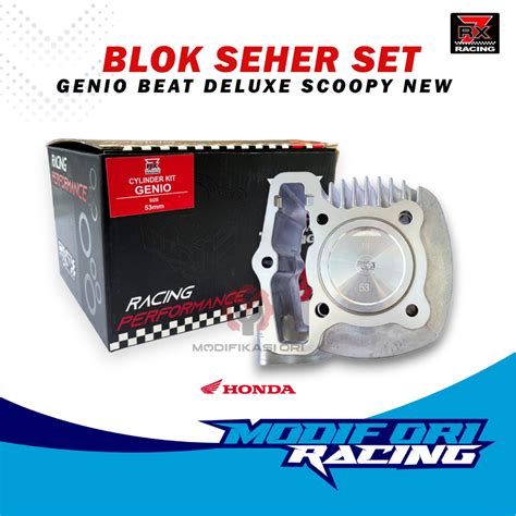 Jual Blok Seher 53mm Genio Beat Deluxe Scoopy 2021 Boreup Set Rx7