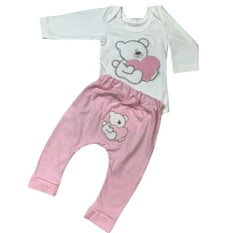 Conjunto Bebe Menina Body E Cal A Saruel Moda Beb Pequeno Charme