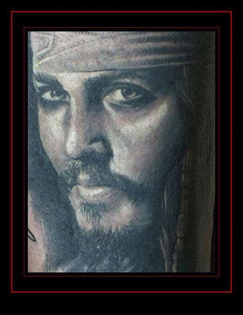 Portrait of Johnny Depp as Captain Jack Sparrow - Tattoo by Laz Barath | Jack sparrow tattoos ...