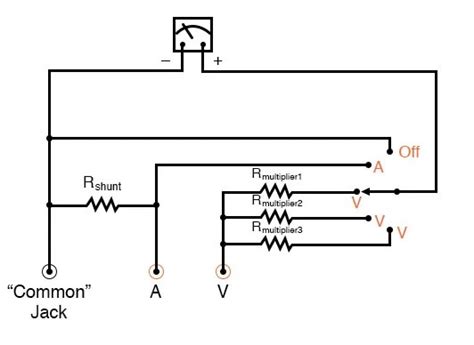 Simple Analog Multimeter Circuit Diagram - Circuit Diagram