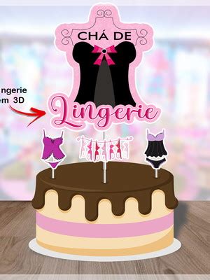 Arquivo Digital Topo De Bolo Silhouette 7 Cha De Lingerie Compre Produtos Personalizados No Elo7