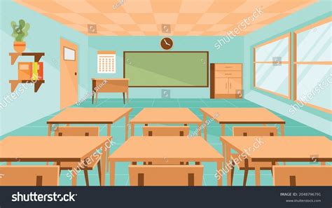 Class Room Interior Scenes Stock Vector Royalty Free 2048796791 Shutterstock