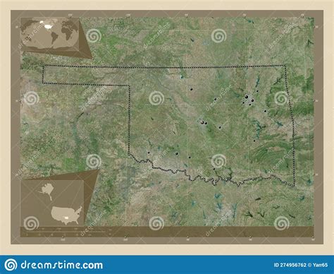 Oklahoma, United States of America. High-res Satellite. Major Ci Stock ...