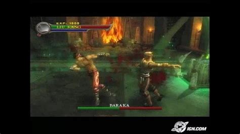 Mortal Kombat Shaolin Monks Playstation 2 Gameplay Baraka Fight Pt