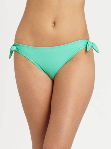 Shoshanna Charlotte Ronson For Bow Bikini Bottom In Green Mint Lyst