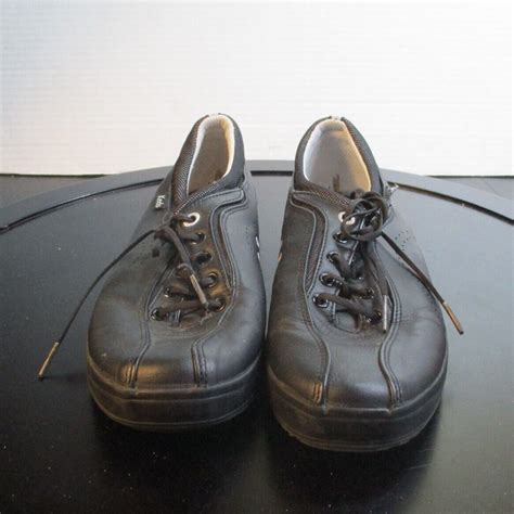 Keds Shoes Womens 9 Black Lace Up Rubber Close Toed Low Top Flats Slip On Ebay