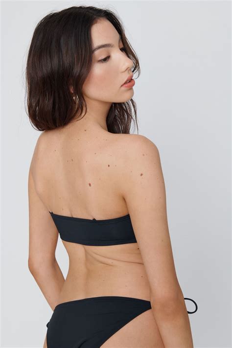 Garage Ruched Front Bandeau Bikini Top 10006490706v