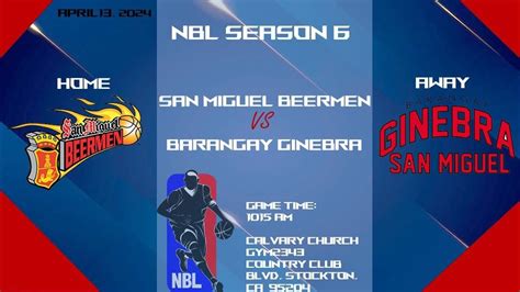 Nbl Season Opening Game San Miguel Beermen Vs Brgy Ginebra