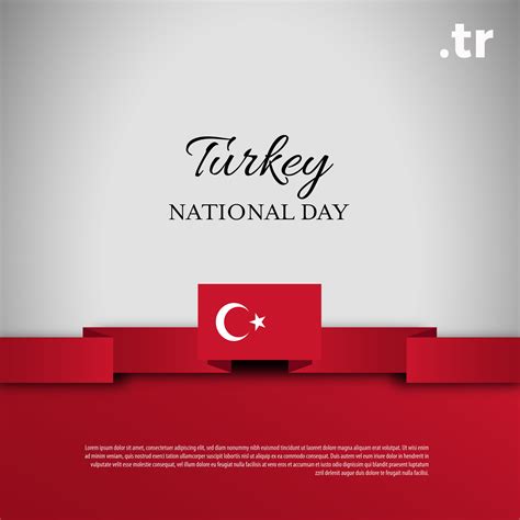 Turkey National Day Banner Greeting Card Flyer Design Poster