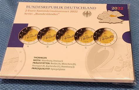 Euro Deutschland Proof A Bis J Th Ringen Graf Waldschrat