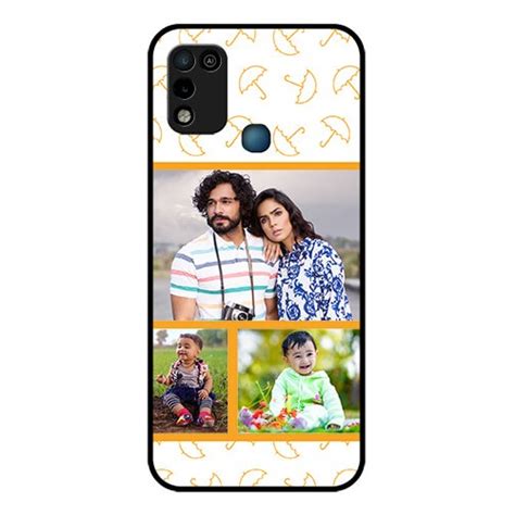 Buy Infinix Hot Play Custom Glass Mobile Case Yellow Pattern Design