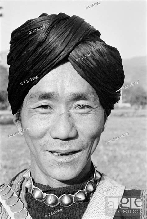 Man Of Idu Mishmi Tribe Arunachal Pradesh India 1982 No Mr Stock