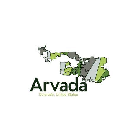 Map Of Arvada Colorado City Geometric Illustration Design 24318428 ...