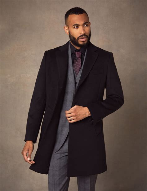 Mens Long Wool Coat Black At Anthony Seda Blog