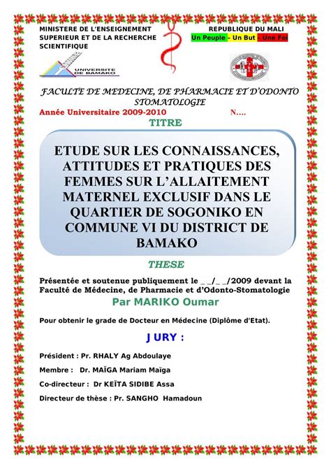 Etude Sur Les Connaissances Attitudes Et Pratiques Des Femmes Sur L