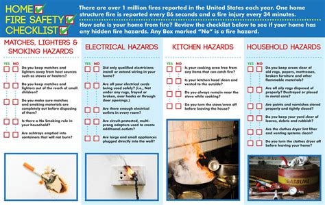 "Home Fire Safety Checklist" Pamphlet | Fire Safety For Life